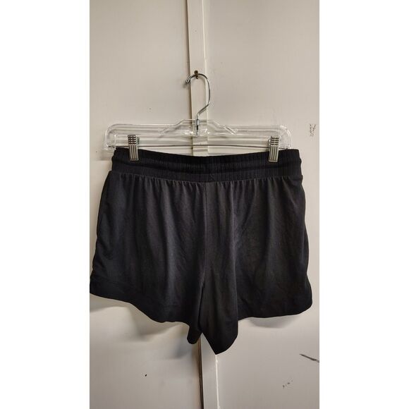 Flora Women's Black Medium Draw String Pull On Shorts With Pockets - Picture 2 of 6